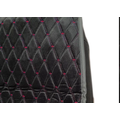 Накидки сидений для а/м Газель Бизнес, Next 3-х мест. (черный) велюр стеганый, красный ромб «серия Люкс» к-т 2 шт.