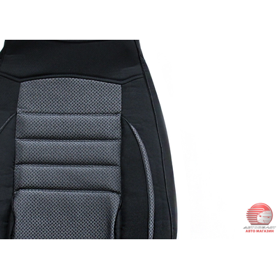 Кликните для увеличения изображения Чехлы сидений для а/м Газель 2705,2217 7-ми мест. (серый) жаккард/ анатомические