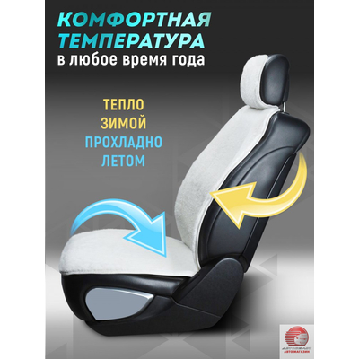 Комплект накидок из меха на передние сиденья автомобиля