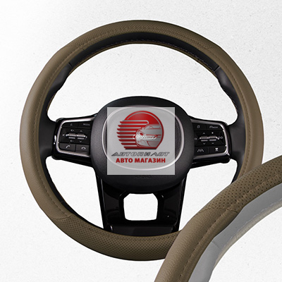 Оплетка на руль из экокожи , размер 
