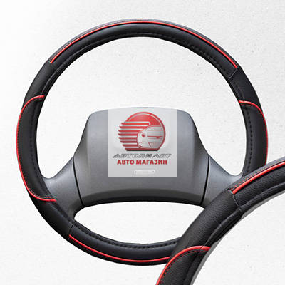 Оплетка на руль из экокожи, размер 
