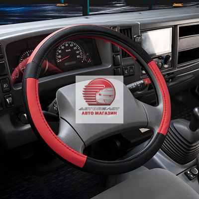 Оплетка на руль из экокожи, размер 