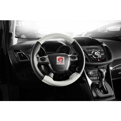 Оплетка на руль из экокожи со шнуровкой, размер 