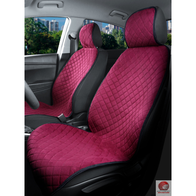 Комплект накидок из алькантары на передние сиденья автомобиля