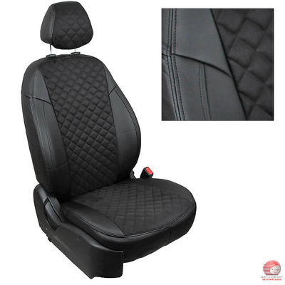 Чехлы для Fiat Ducato III (Х250) 3 места с 06г., Черный, алькантара