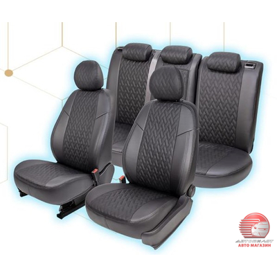 Чехлы для Hyundai Tucson III с 15-21 г., черный, экокожа Nappa ромб