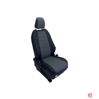 Чехлы для Mazda CX-30 с 19 г., черный/серый, экокожа/алькантара ромб.