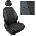 Чехлы для Ford Focus III Ambiente/Trend Sd/Hb/Wag с 11 г.в. черный, экокожа/алькантара ромб.