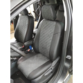 Чехлы для Ford EcoSport рестайлинг с 17 г.в., темно-коричневый, экокожа ромб