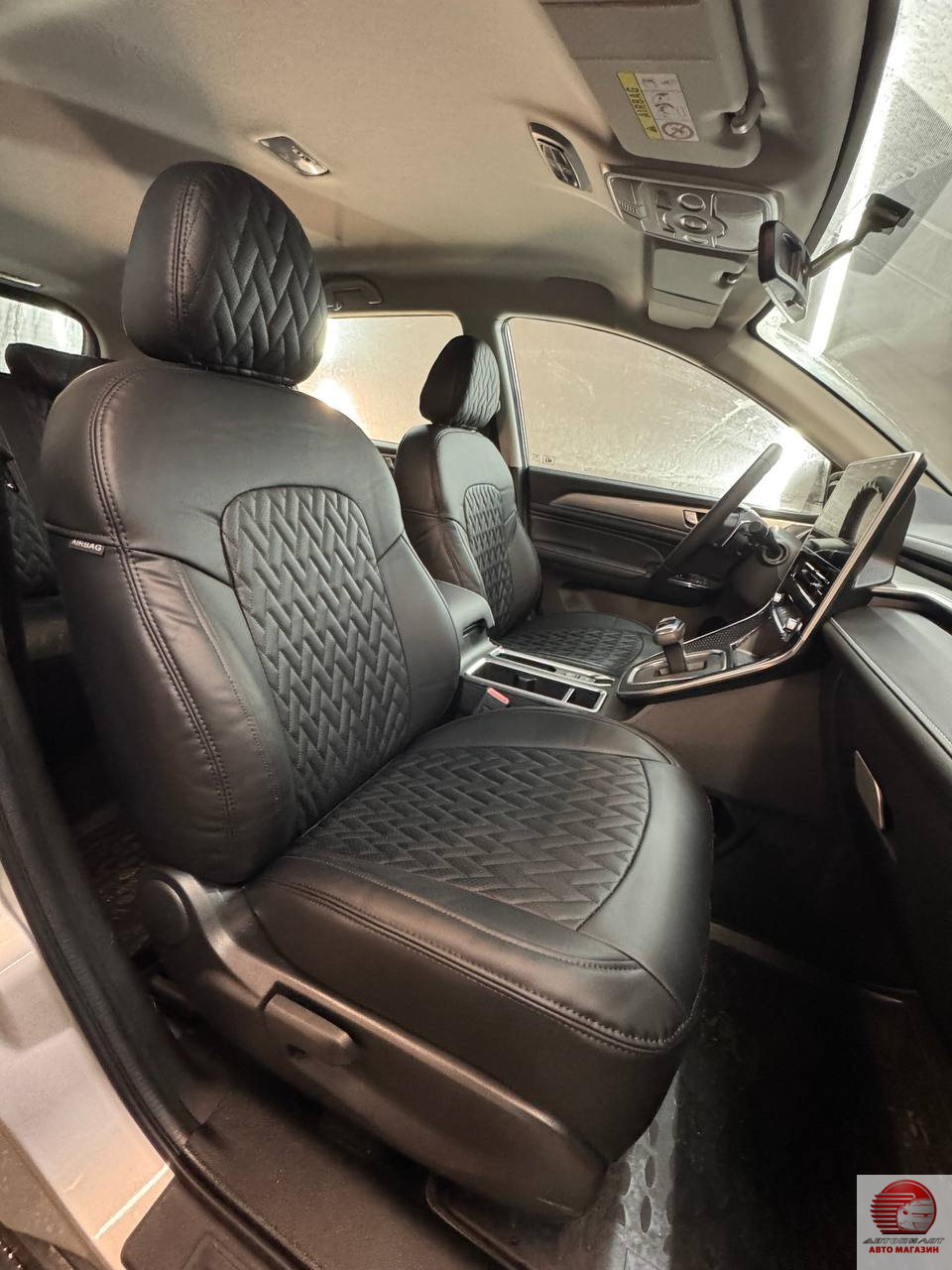 Чехлы для Haval M6 II с 21 г.в. черный, экокожа Nappa, ромб