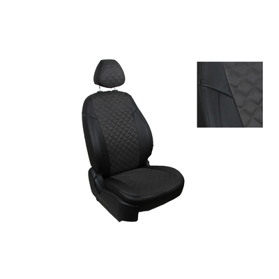 Чехлы из алькантары Ромб для Nissan Terrano III (без airbag) 2014-н.в.